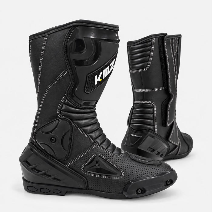 Zapatos Moto Calle Bomber Negro KMZ