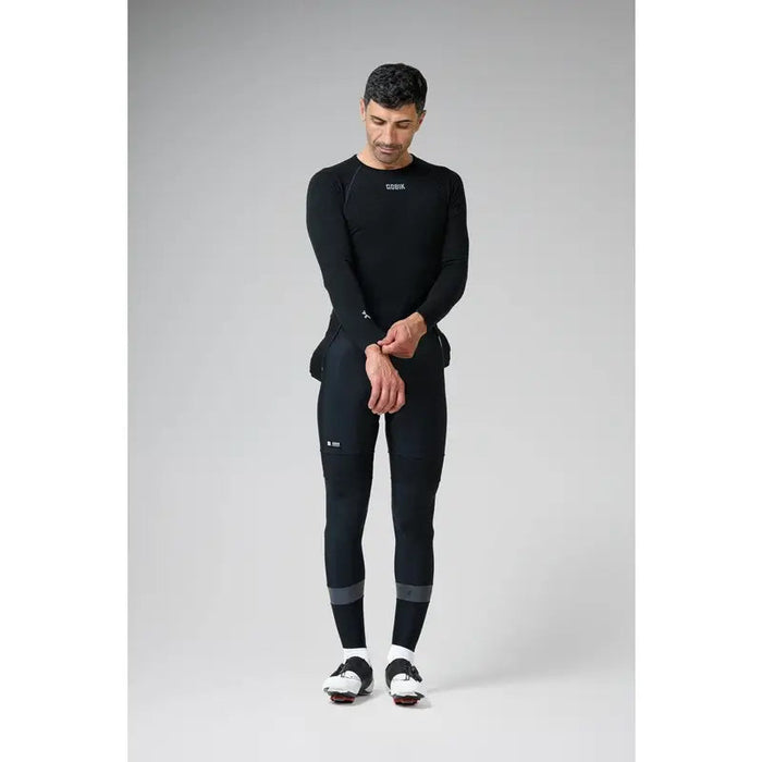 Primera Capa Bicicleta Ruta Winter Merino Negro Gobik