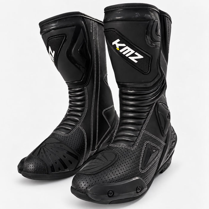 Zapatos Moto Calle Bomber Negro KMZ