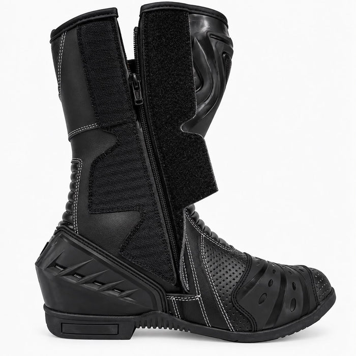 Zapatos Moto Calle Bomber Negro KMZ