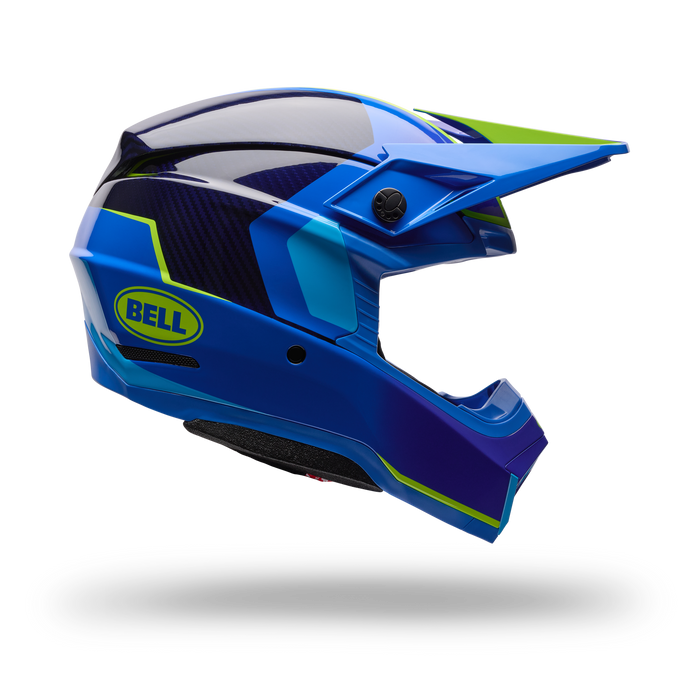 Casco Moto Moto-10 Gp Vector Azul Bell