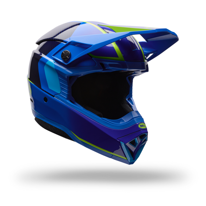 Casco Moto Moto-10 Gp Vector Azul Bell
