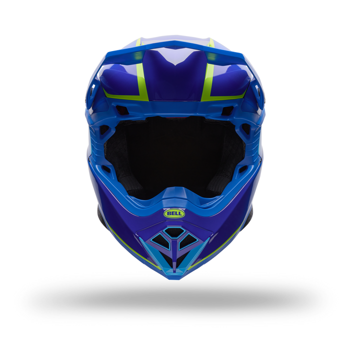 Casco Moto Moto-10 Gp Vector Azul Bell