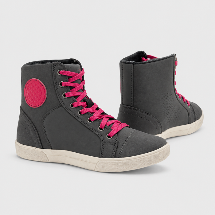 Zapatos Moto Calle Mujer Poco Suede Gris KMZ