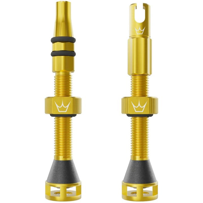 Valvula Tubular Bicicleta Fast Flow 42mm Dorado Peaty´s